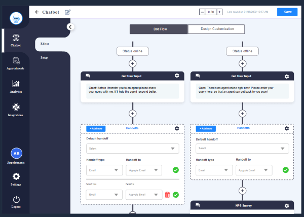 appy pie chatbot