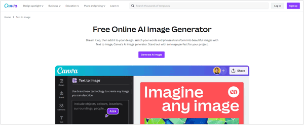 canva ai image creation tool