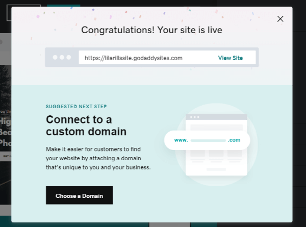 you can connect your domain name now