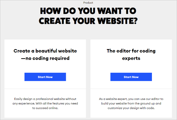 choose the way to create your site