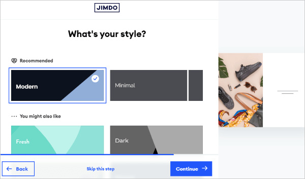 choose your site's style