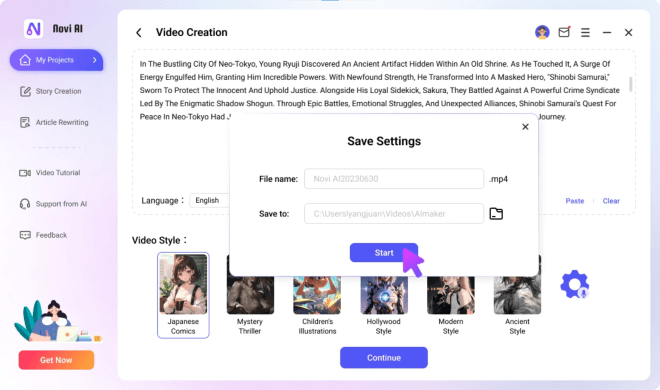 imyfone easifyai video generator novi ai video creation