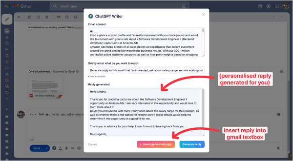 web extension chatgpt writer write mail messages with ai