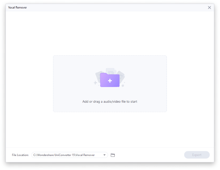 wondershare uniconverter vocal remover